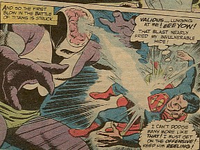 Two of the most powerful beings in the galaxy meet: Validus vs Superboy.