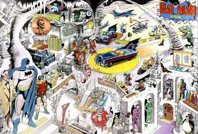 Dick Spring's 1995 lithograph "Secrets of the Batcave".