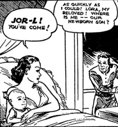 Jor-L meets Kal-L! From the newspaper comic strip, 1939. Art by Joe Shuster.